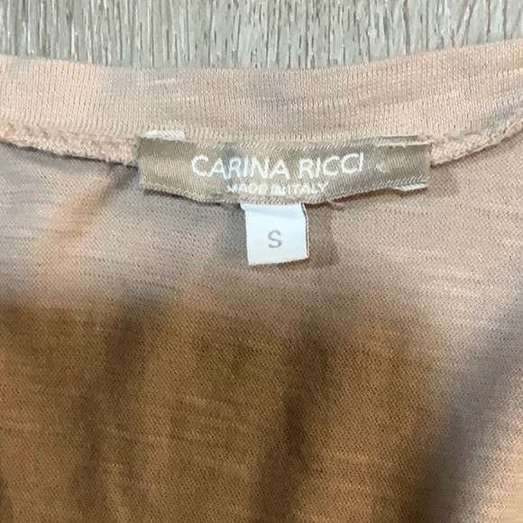 Carina Ricci Size S Made in Italy 100% Linen Blend Dress with Lace - Beige. - Picture 4 of 8